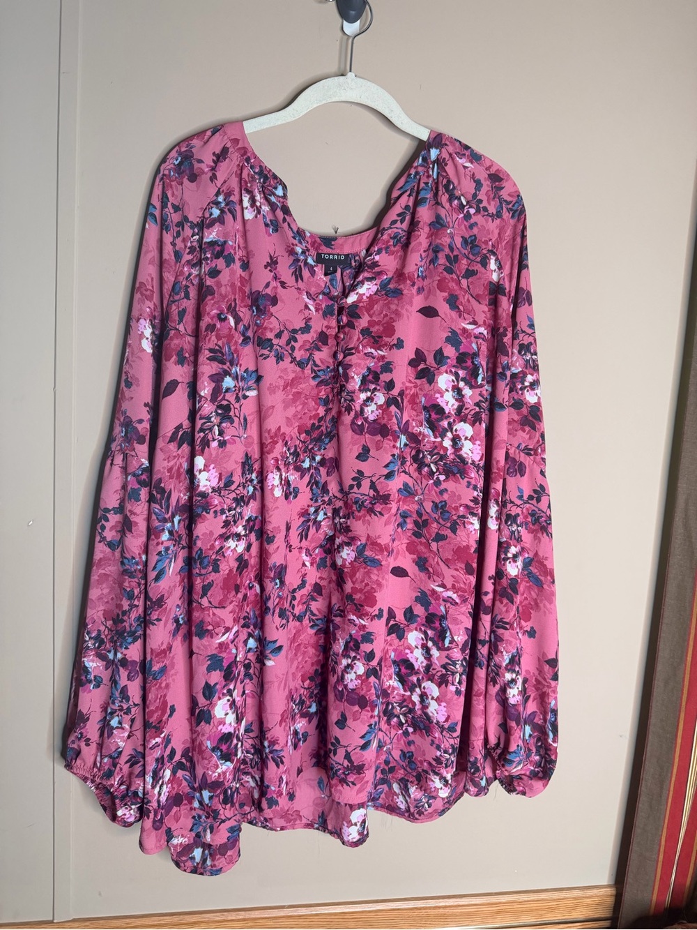 torrid Rose Pink Floral Tunic Blouse